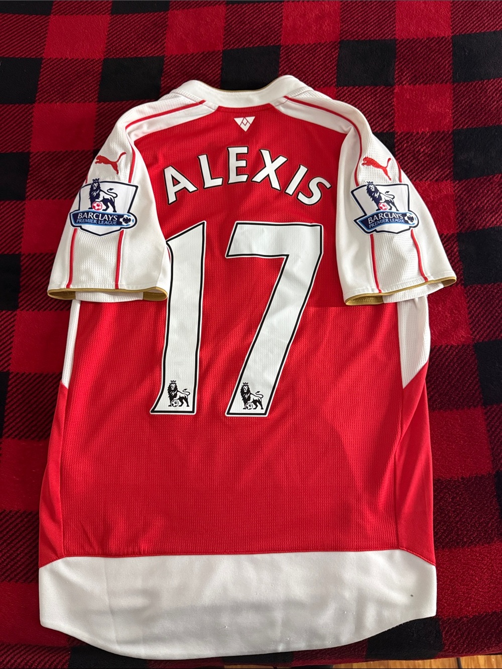 RARE Arsenal #17 Alexis Sanchez 2015-16 Puma Home Premier League Jersey
